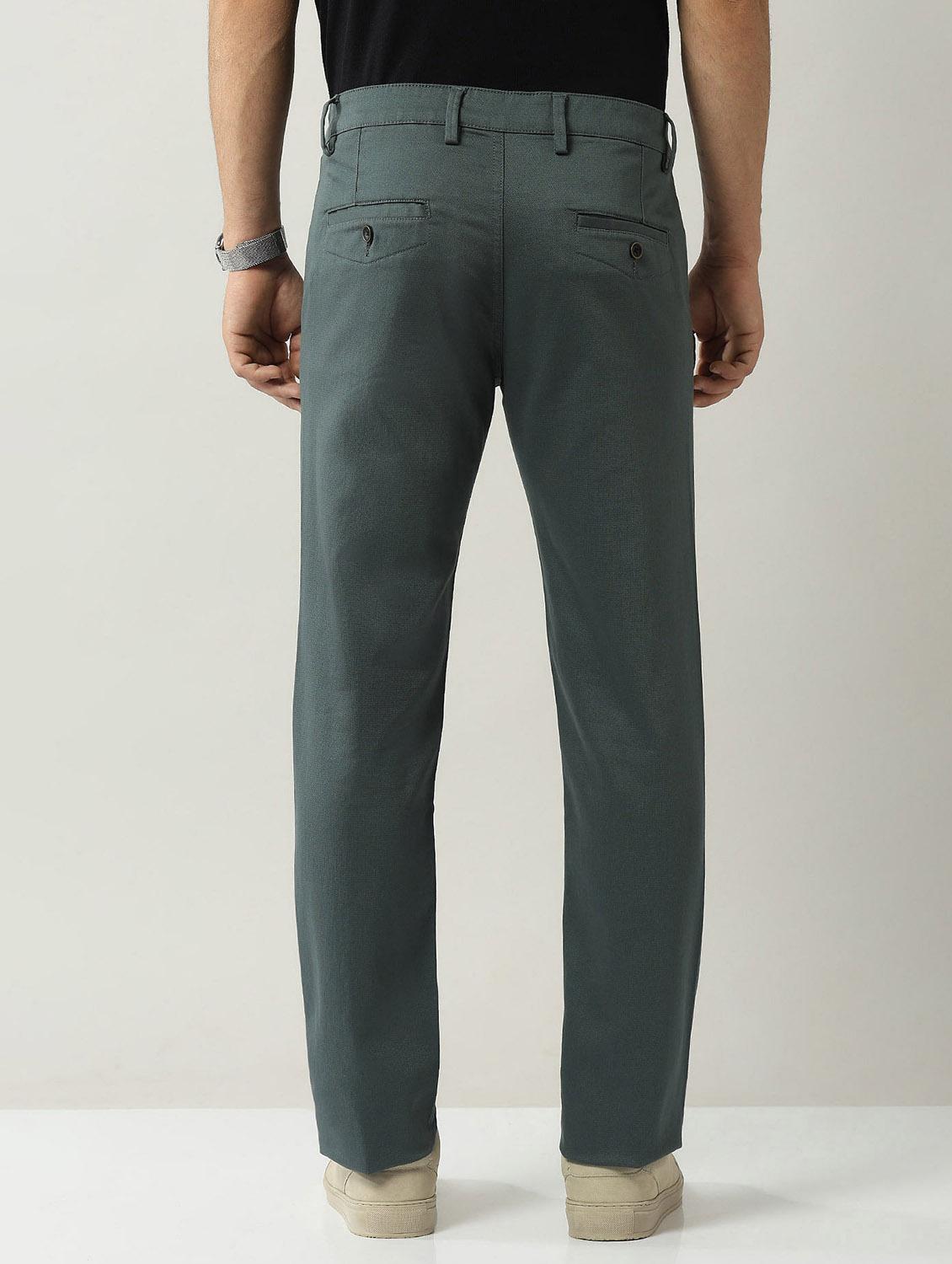 men solid md rise flat front casual chinos - 21943284 - Standard Image - 2