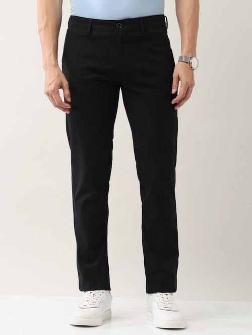 men solid md rise flat front casual chinos  - 21943287 -  Standard Image - 0