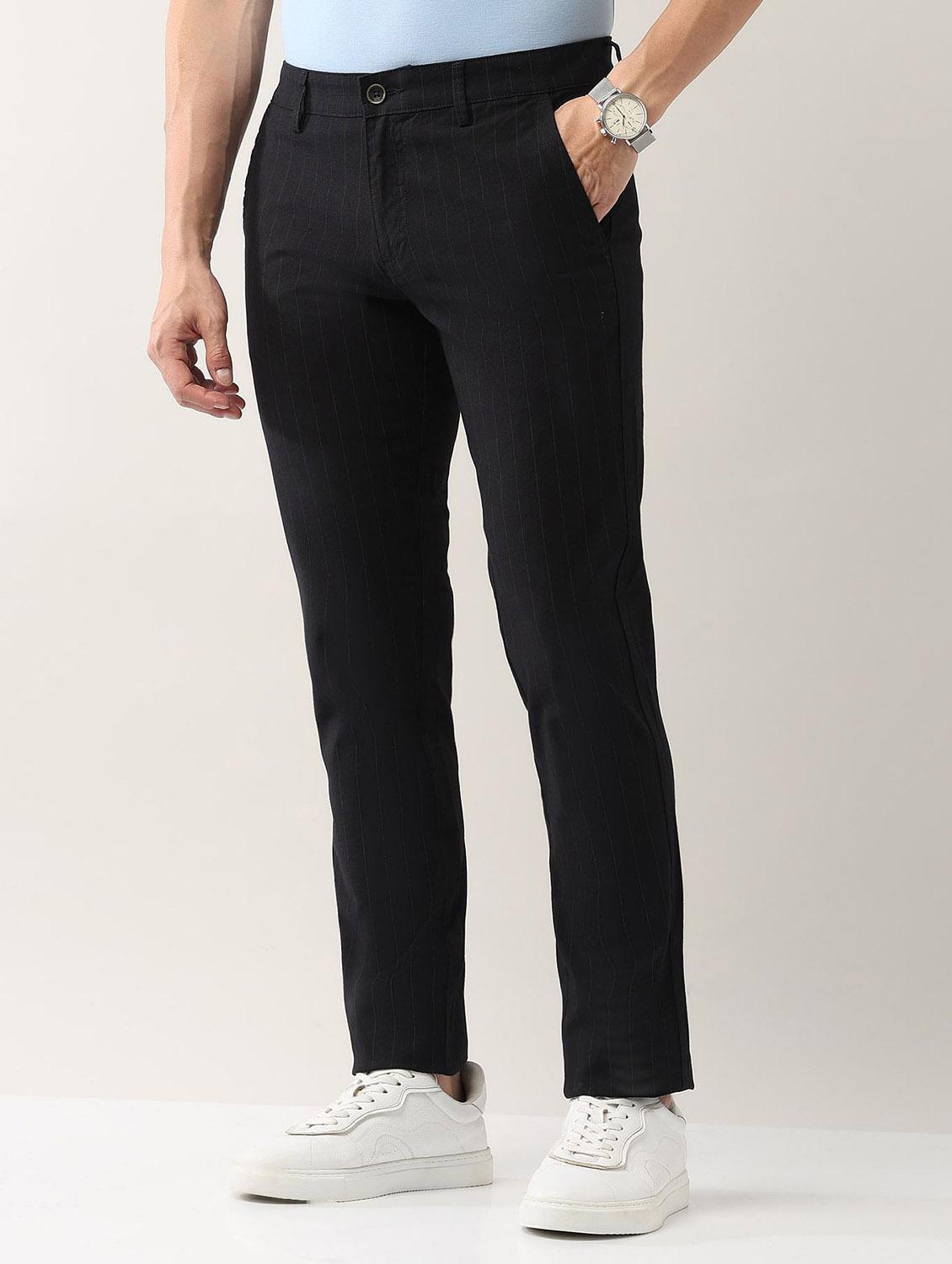 men solid md rise flat front casual chinos - 21943287 - Standard Image - 2