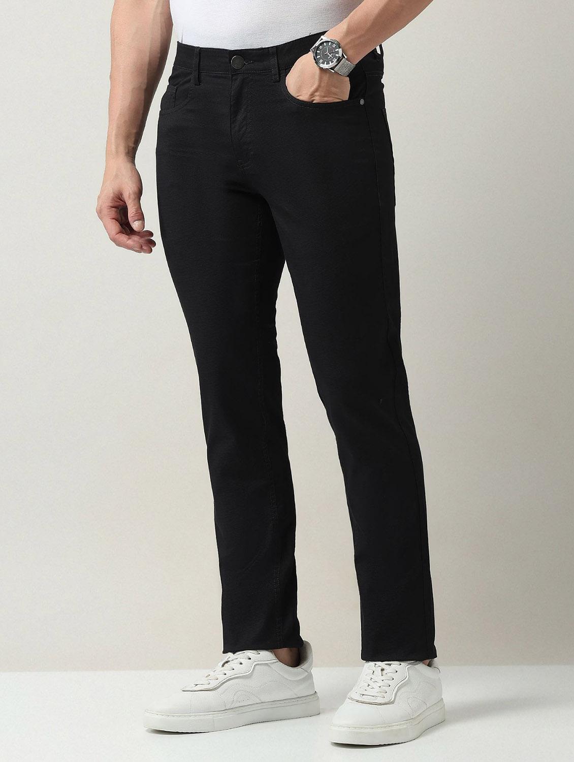 men solid md rise flat front casual chinos - 21943292 - Standard Image - 2