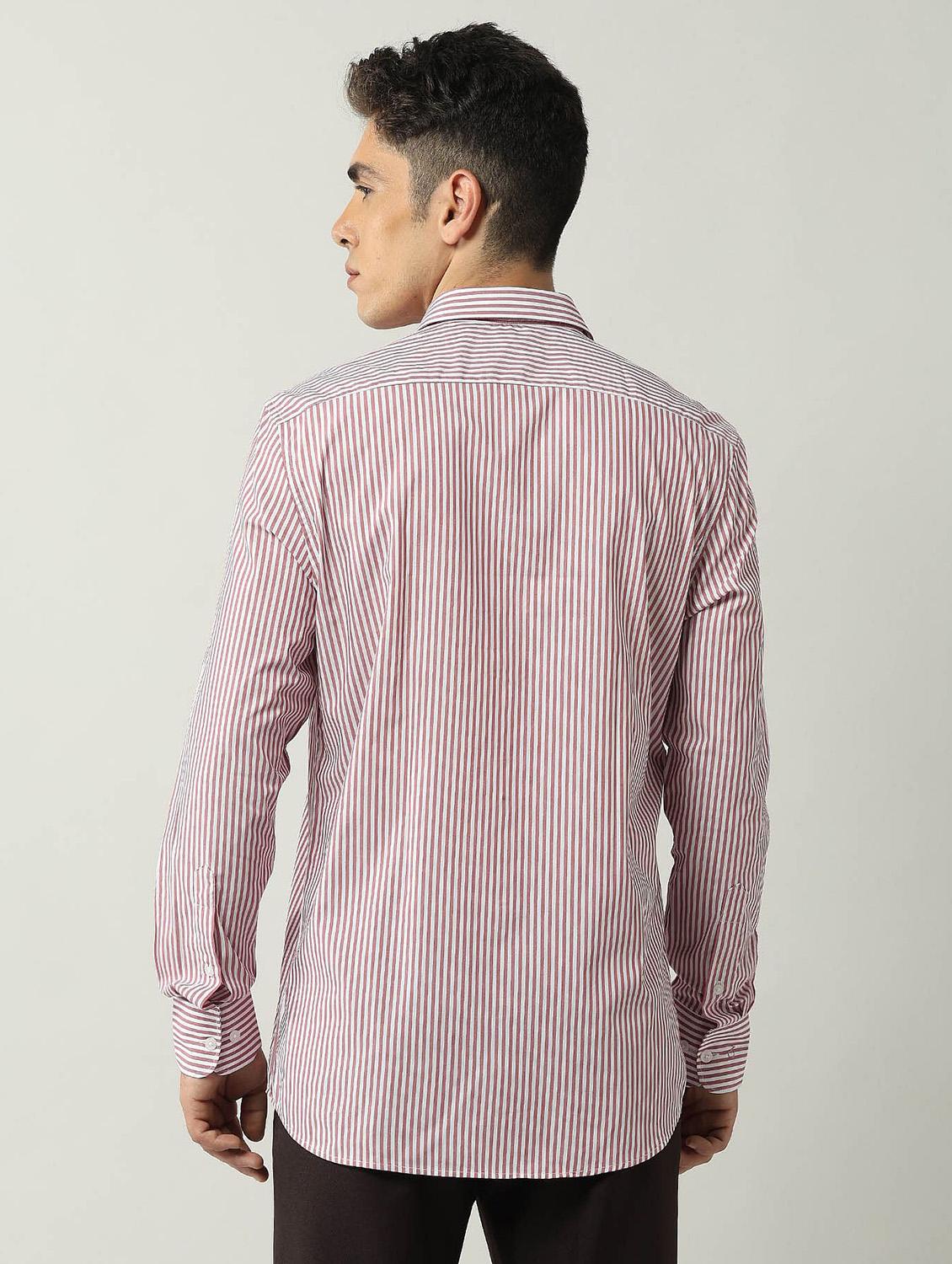 men striped long sleeve regular fit formal shirt - 21943363 - Standard Image - 2