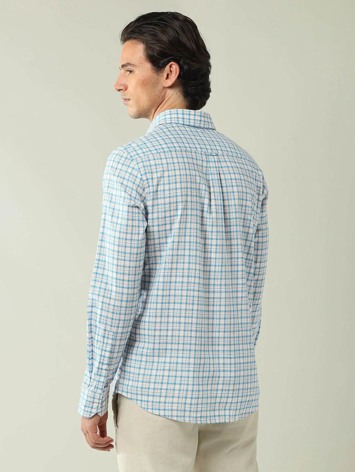 men checkered long sleeve regular fit casual shirt - 21943366 - Standard Image - 2