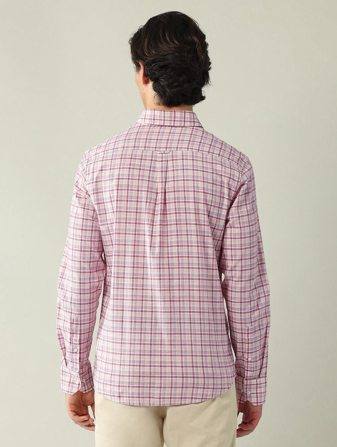 men checkered long sleeve regular fit casual shirt - 21943367 - Standard Image - 2