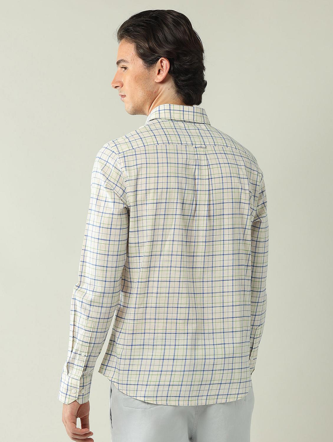 men checkered long sleeve regular fit casual shirt - 21943368 - Standard Image - 2