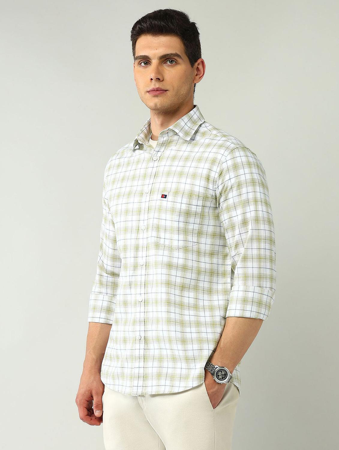 men checkered long sleeve regular fit casual shirt - 21943370 - Standard Image - 2