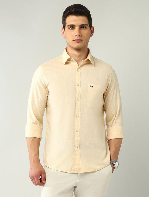 men solid long sleeve regular fit casual shirt - 21943372 - Standard Image - 0