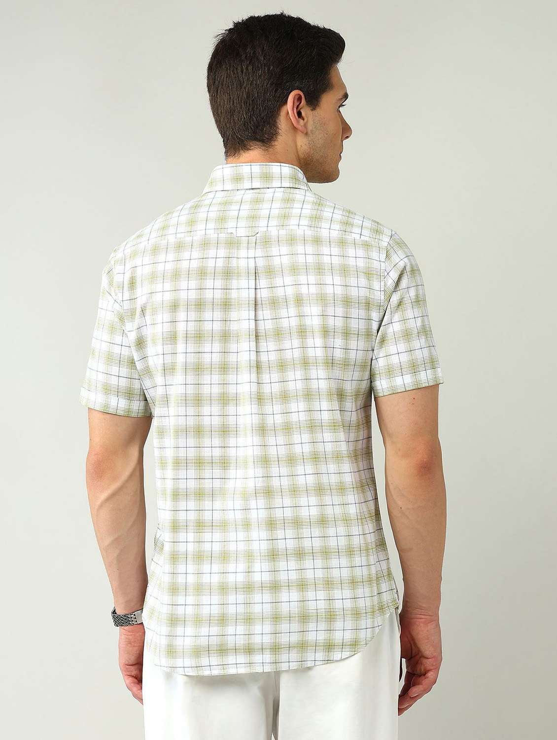 men checkered short sleeve regular fit casual shirt - 21943379 -  Standard Image - 2