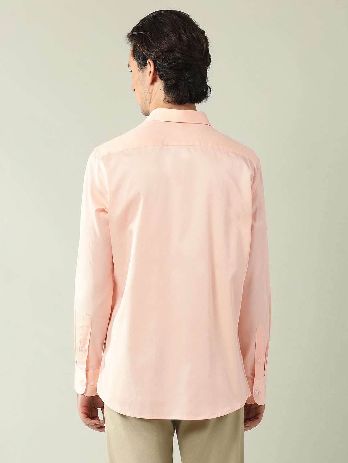 men solid long sleeve regular fit formal shirt - 21943388 - Standard Image - 2