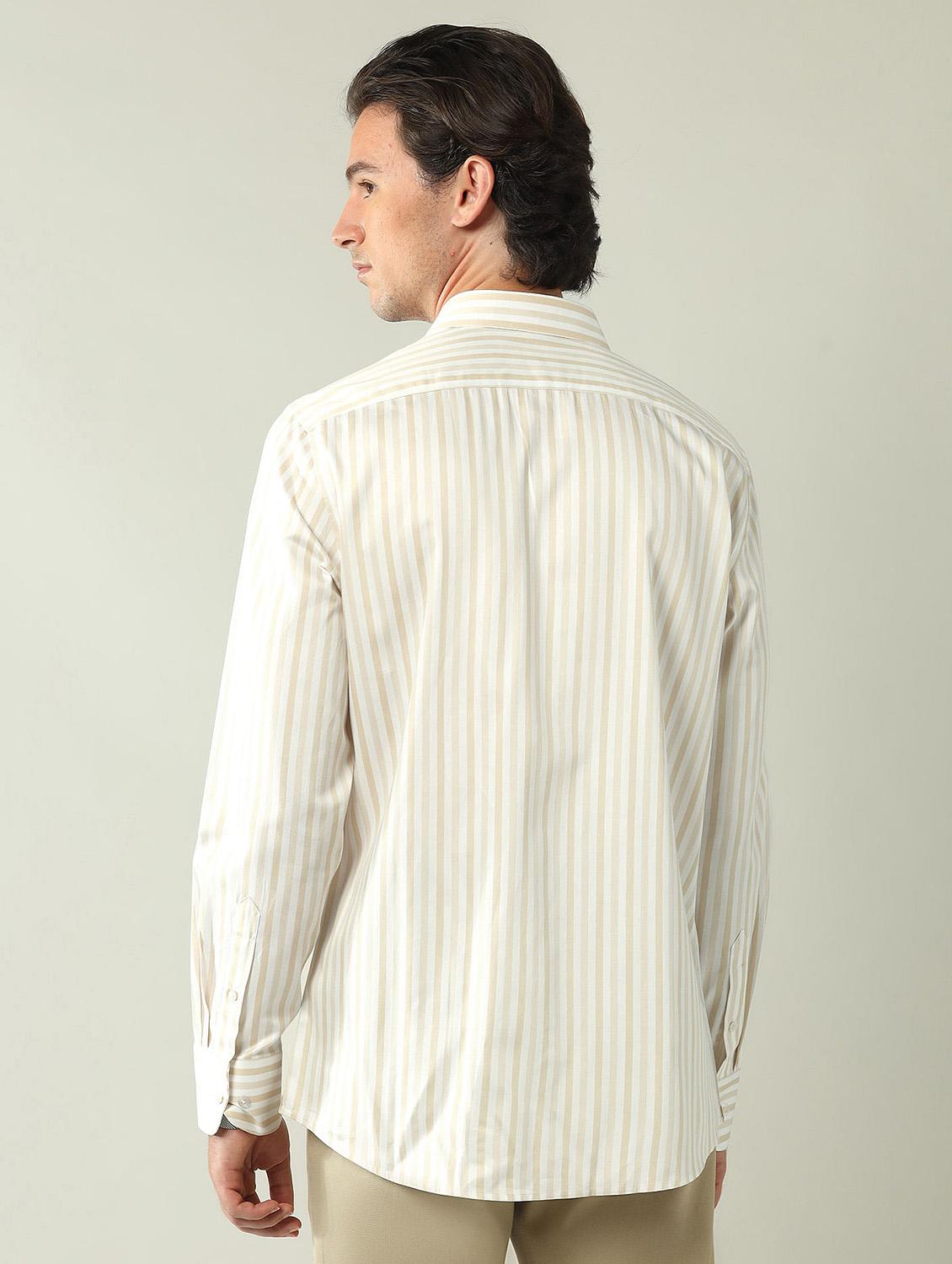 men striped long sleeve regular fit formal shirt - 21943406 - Standard Image - 2
