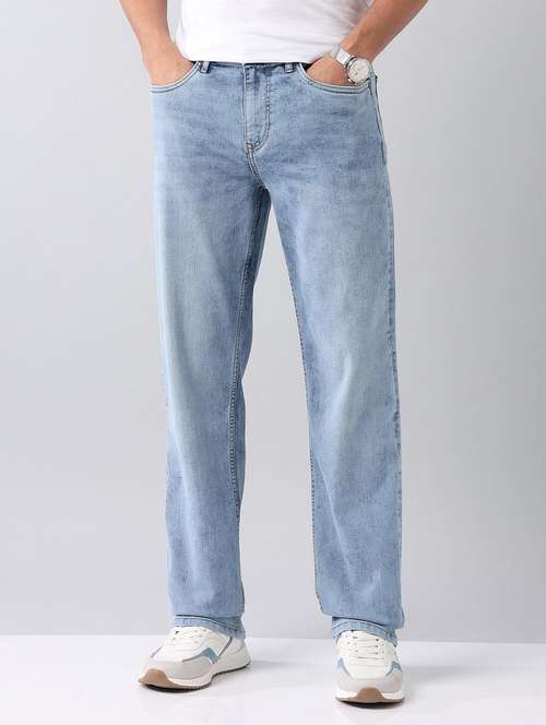men washed mid rise full length jeans - 21943419 -  Standard Image - 0