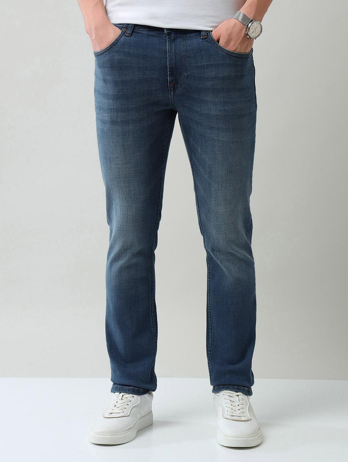 men washed mid rise full length jeans - 21943424 -  Zoom Image - 0