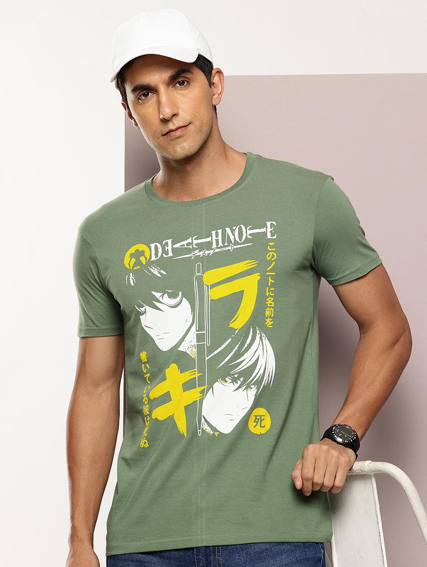 men front print round neck regular fit t-shirt - 21943479 - Zoom Image - 0