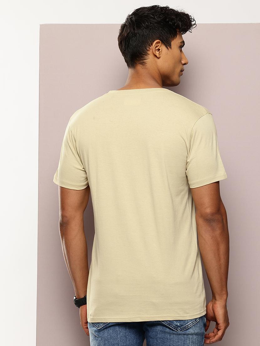 men front print round neck regular fit t-shirt - 21943494 - Standard Image - 2