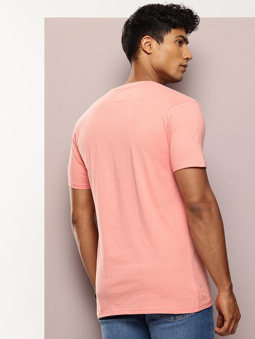 men chest print round neck regular fit t-shirt - 21943495 - Standard Image - 2