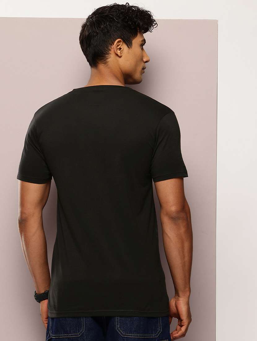 men front print round neck regular fit t-shirt - 21943496 - Standard Image - 2