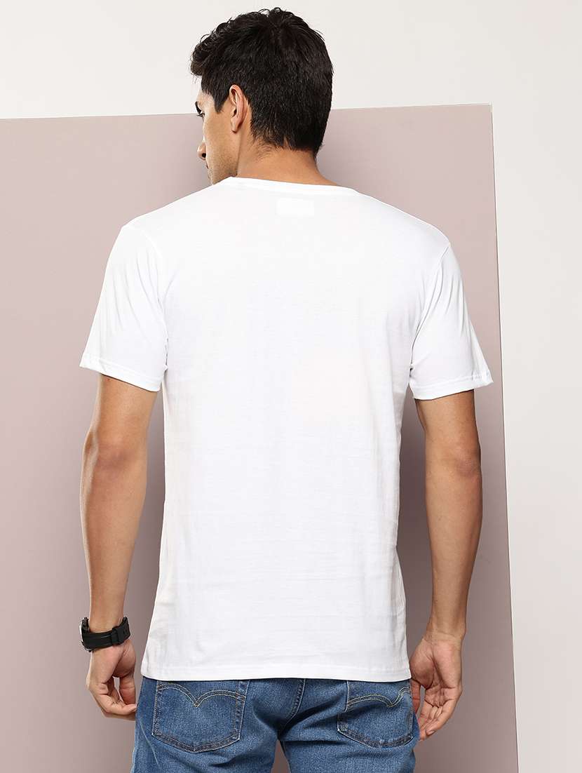 men chest print round neck regular fit t-shirt - 21943497 - Standard Image - 2