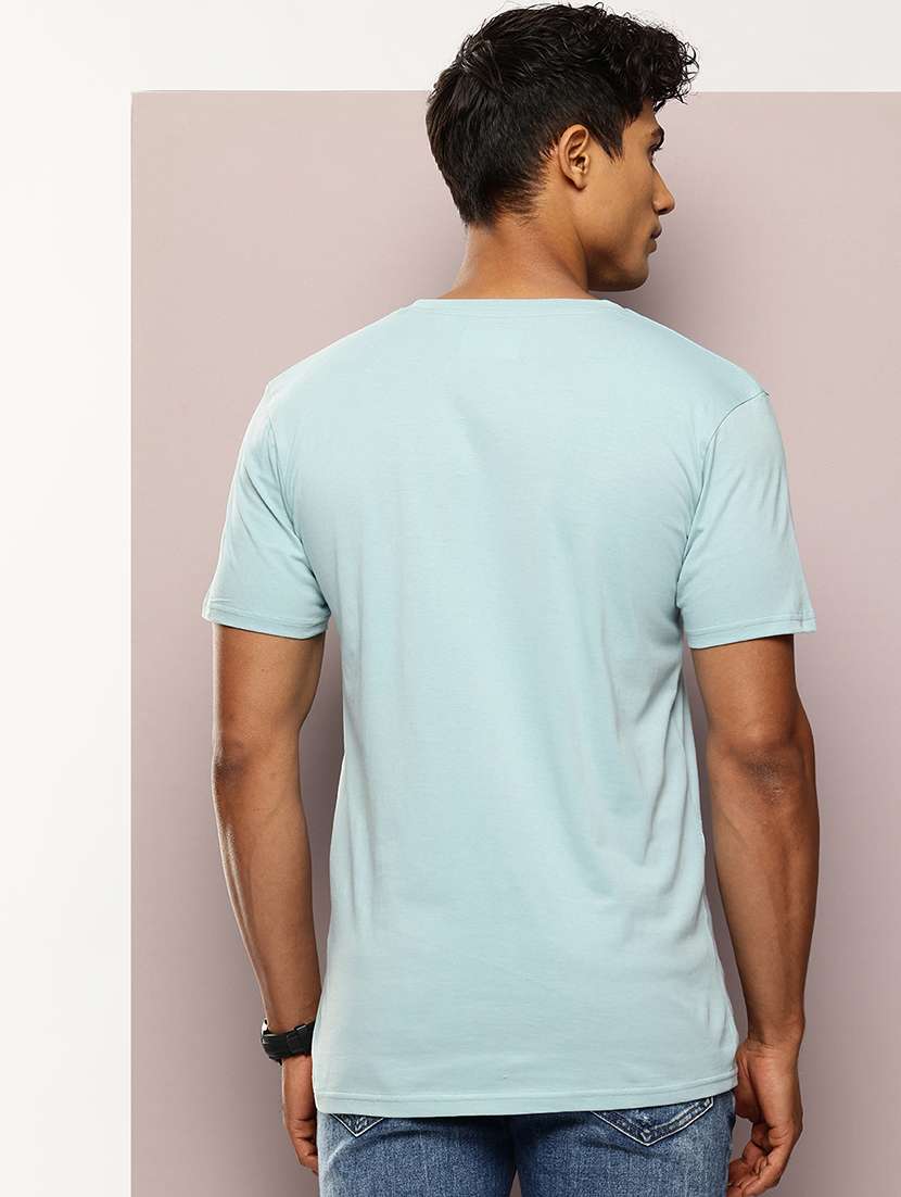 men front print round neck regular fit t-shirt - 21943500 - Standard Image - 2