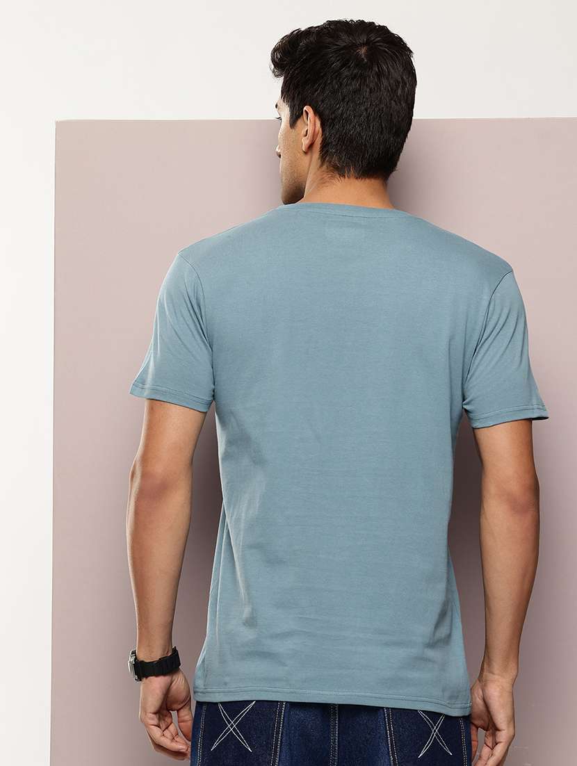 men front print round neck regular fit t-shirt - 21943503 - Standard Image - 2