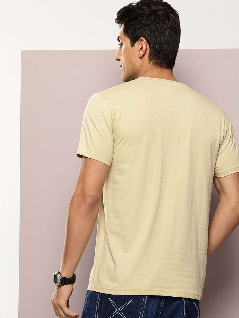 men front print round neck regular fit t-shirt - 21943504 - Standard Image - 2