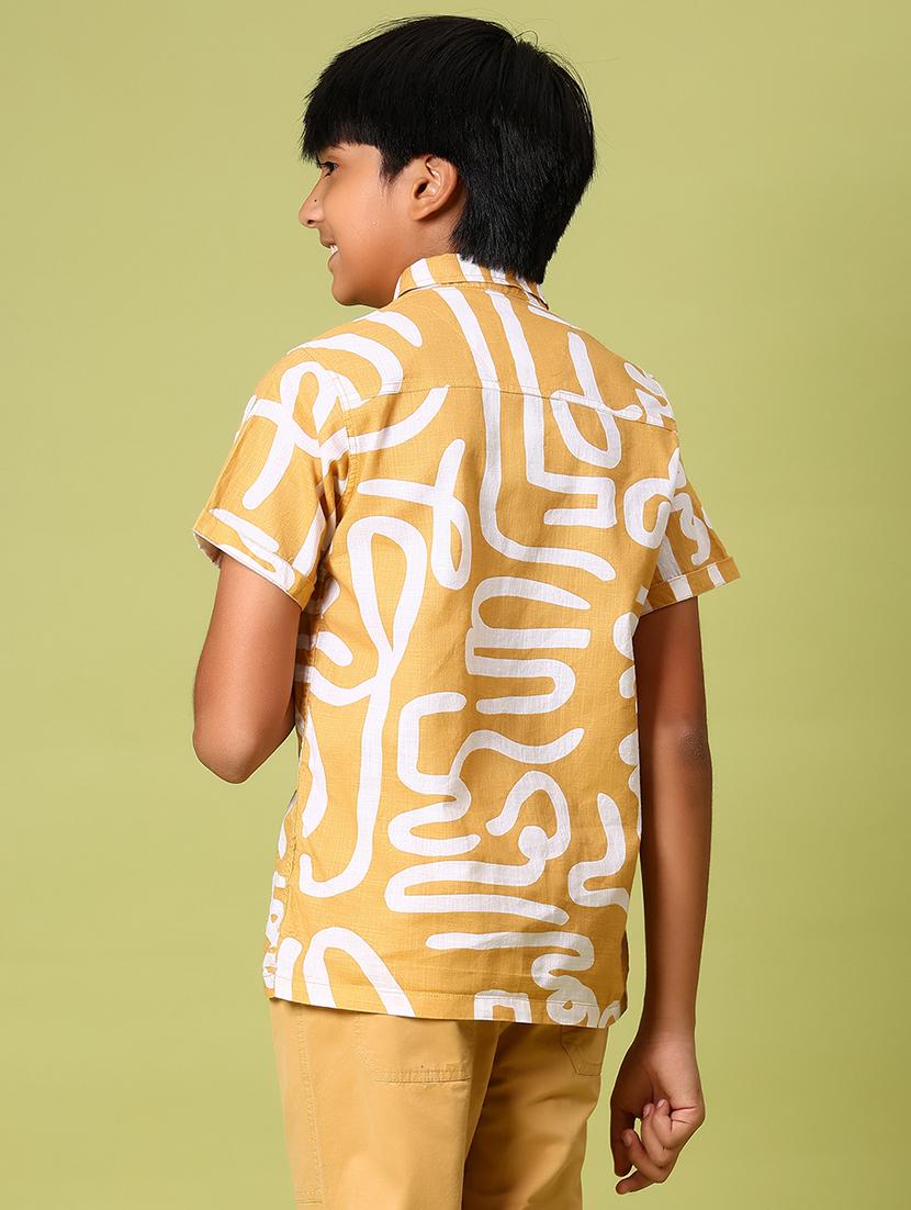 boys printed short sleeve casual shirt - 21943508 - Standard Image - 2