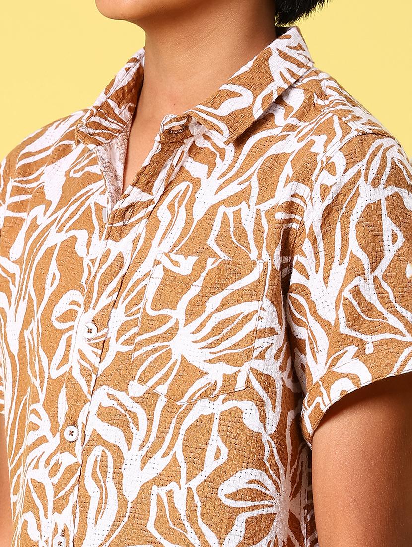 boys printed collared short sleeve shirt - 21943510 - Standard Image - 2