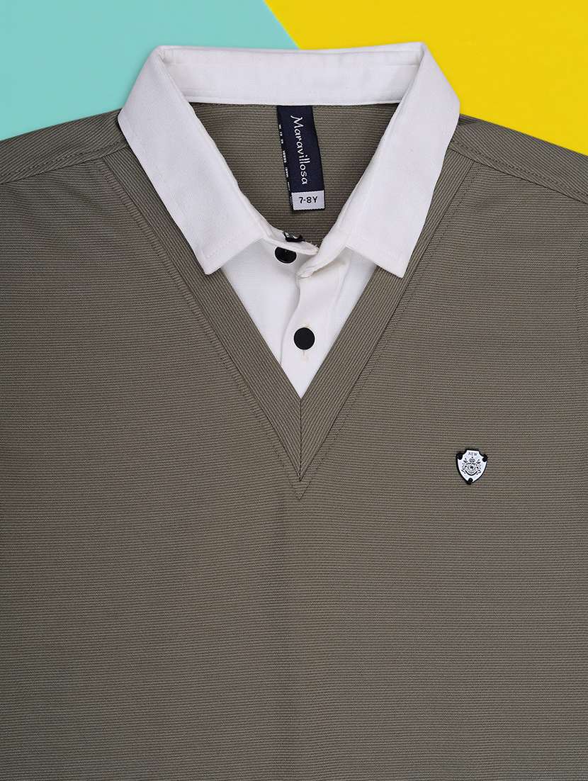 boys solid short sleeve regular fit polo t-shirt - 21943521 -  Standard Image - 2