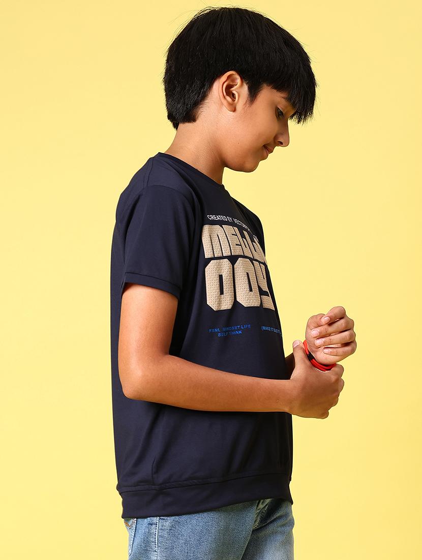 boys front & back printed round neck t-shirt - 21943526 - Standard Image - 2