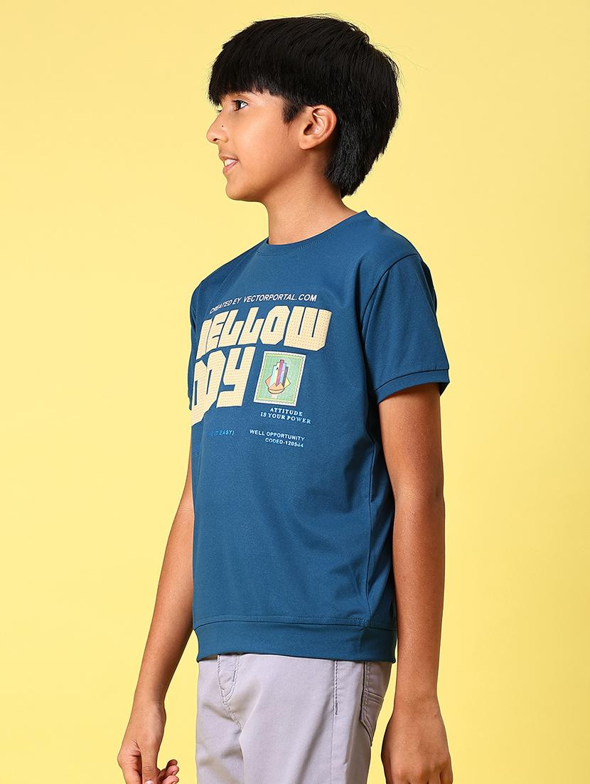 boys front & back printed round neck t-shirt - 21943528 - Standard Image - 2