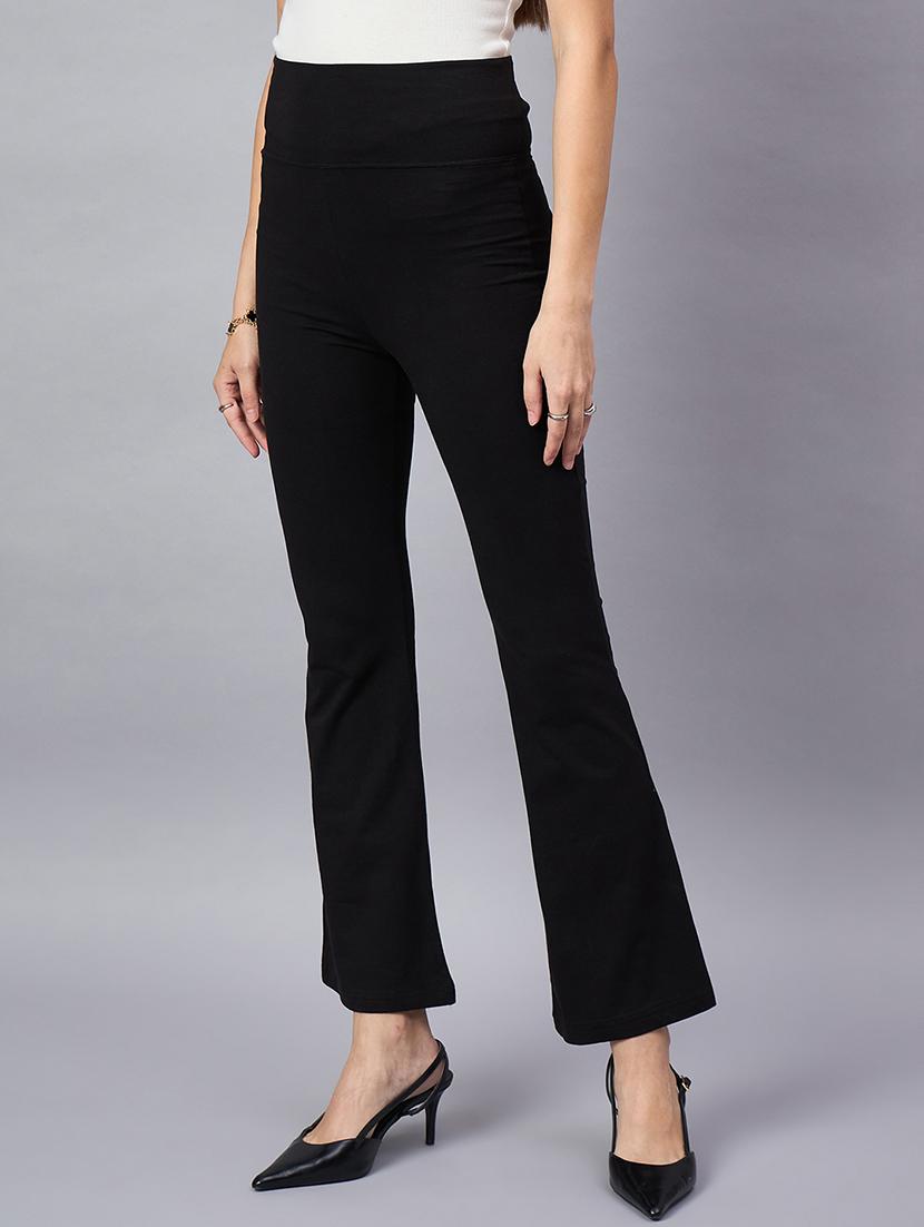 women solid high rise bootcut trouser - 21943640 - Zoom Image - 0
