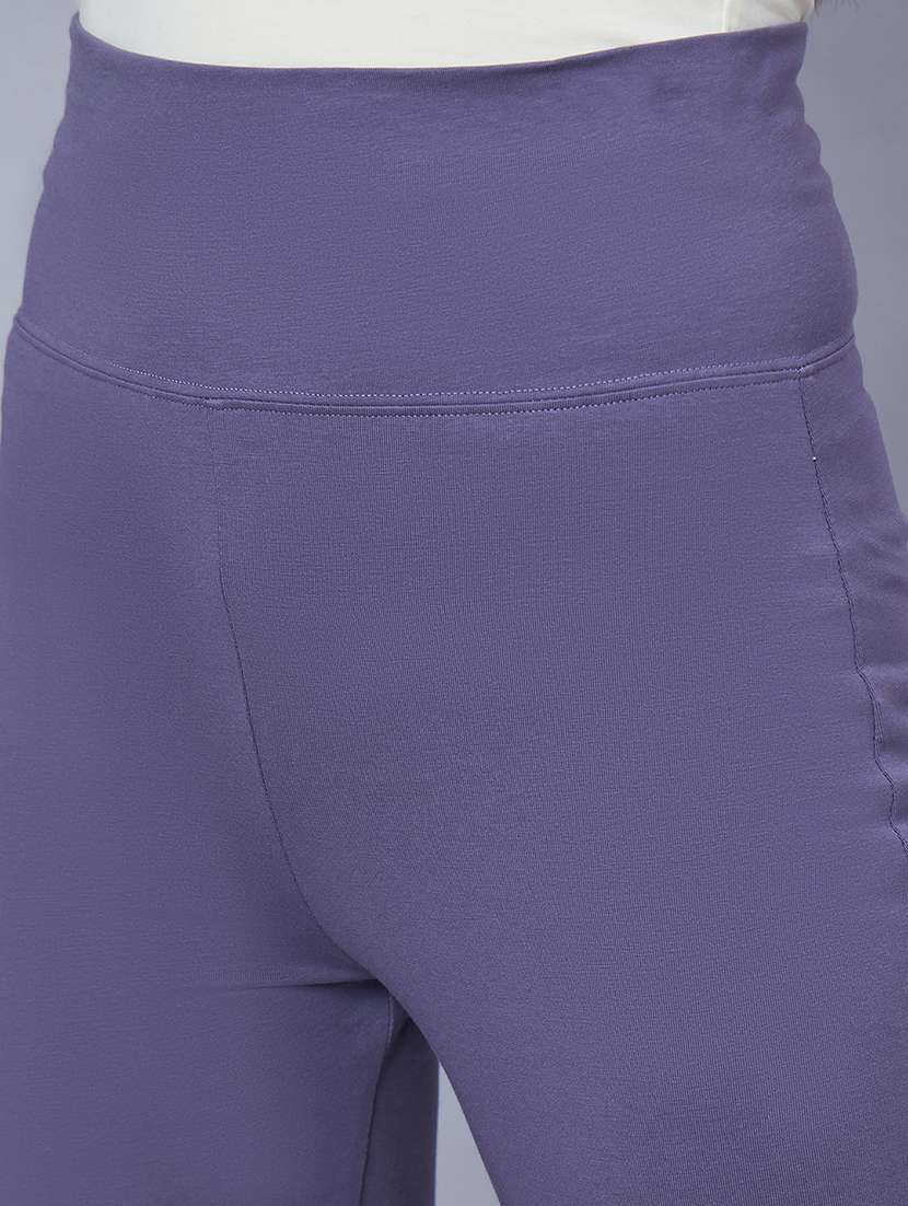 women solid high rise bootcut trouser - 21943644 -  Standard Image - 2