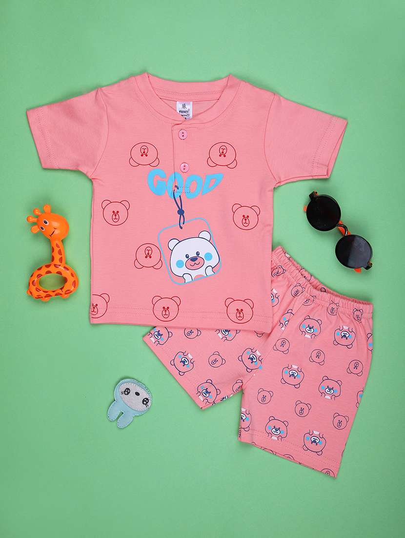 boys printed t-shirt & shorts twin set - 21943692 -  Zoom Image - 0