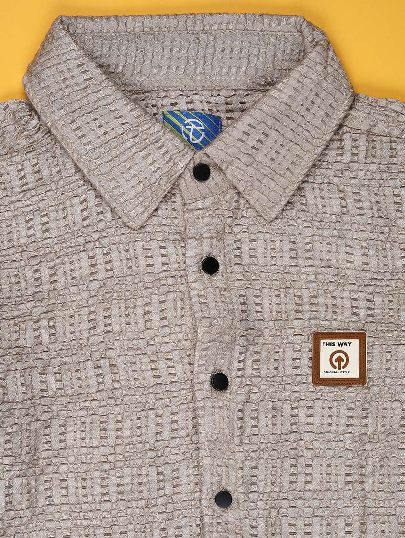 boysself designed collared long sleeve shirt - 21943799 -  Standard Image - 2