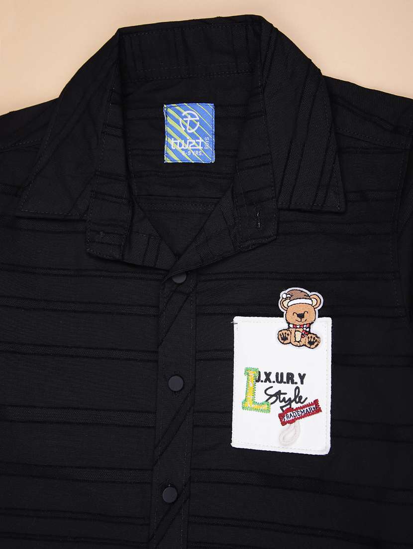 boys striped long sleeve regular fit shirt - 21943809 -  Standard Image - 2