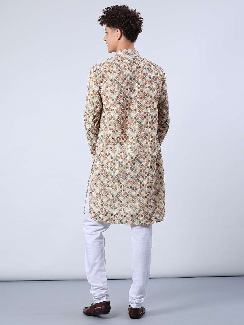 men long sleeve kurta and pyjama set - 21943850 -  Standard Image - 2