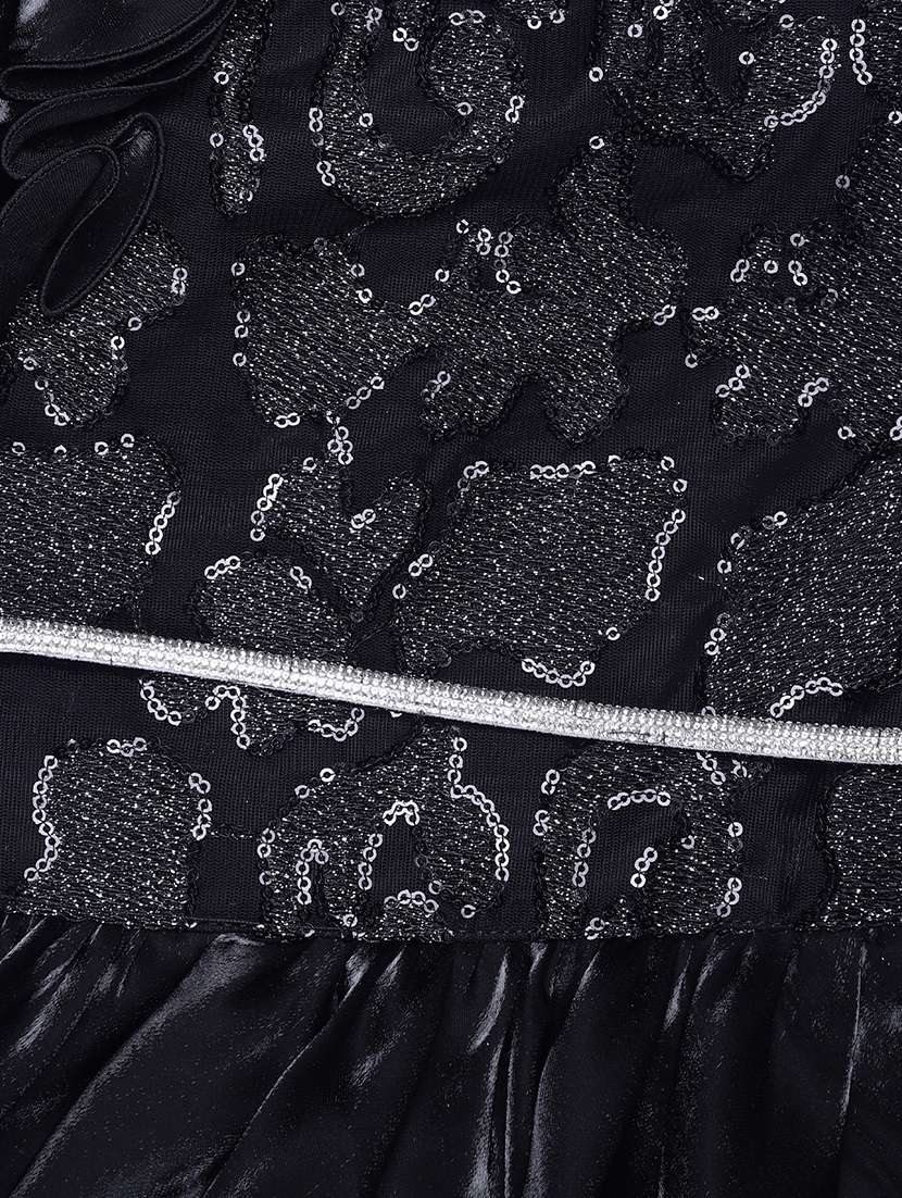 girls sequined sleeveless flared frock - 21943879 -  Standard Image - 2