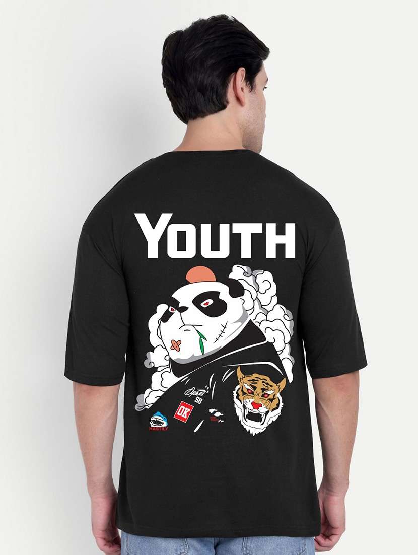 men black short sleeve oversized t-shirt