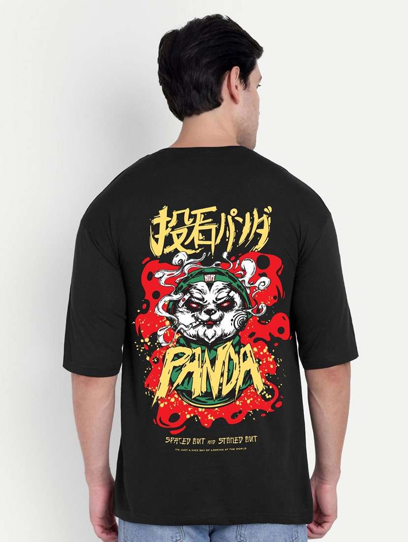 men black short sleeve oversized t-shirt