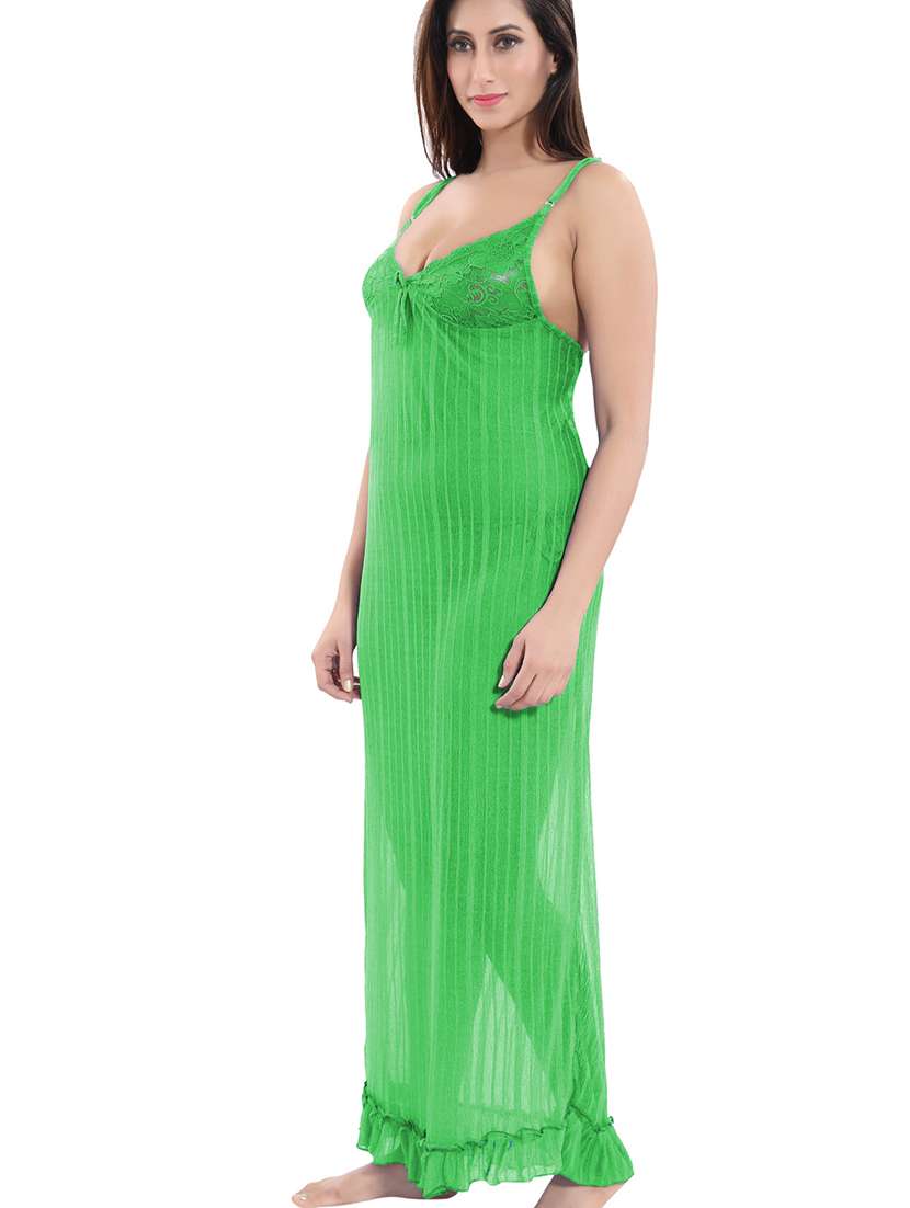 women lace detail sheer maxi legth babydoll  - 21944474 -  Standard Image - 2