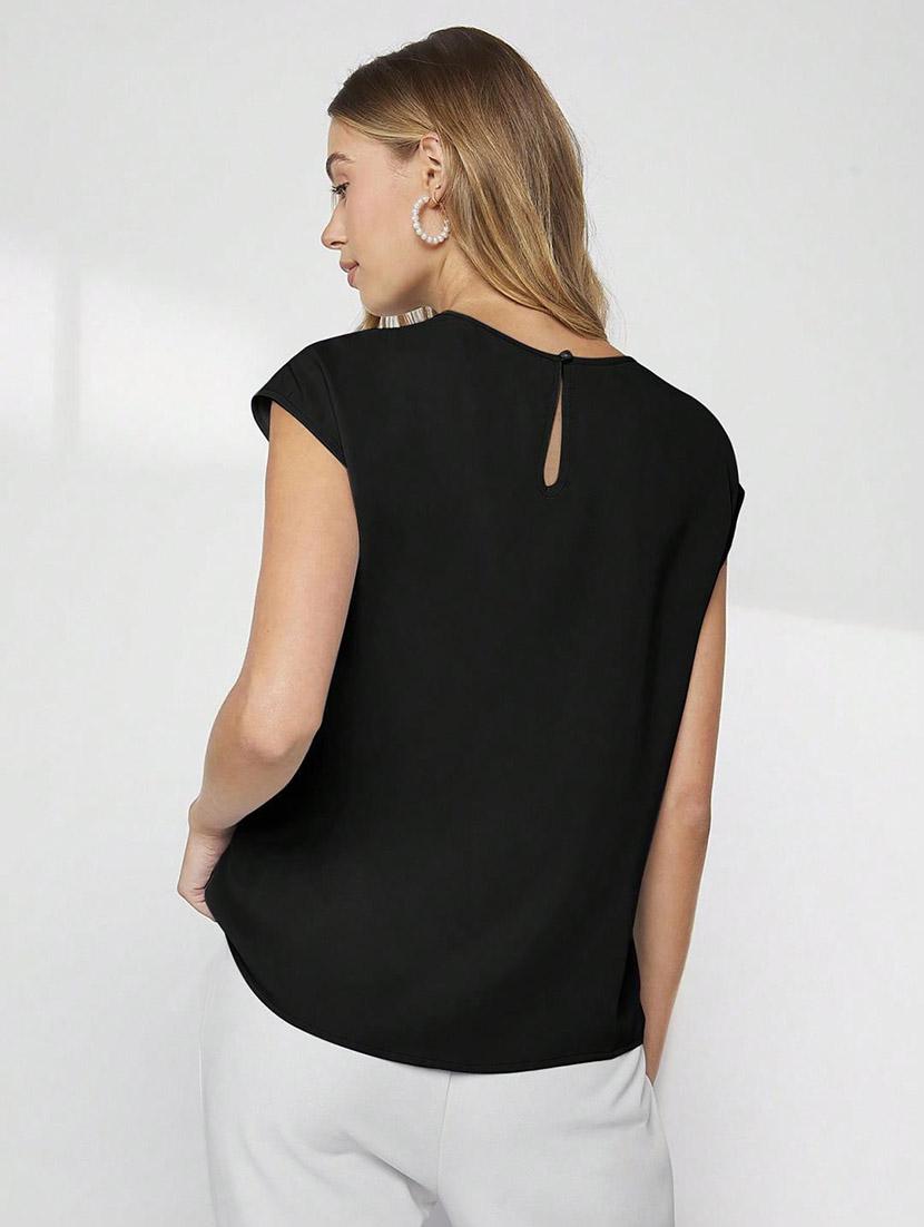 women solid short sleeve regular top - 21944524 - Standard Image - 2
