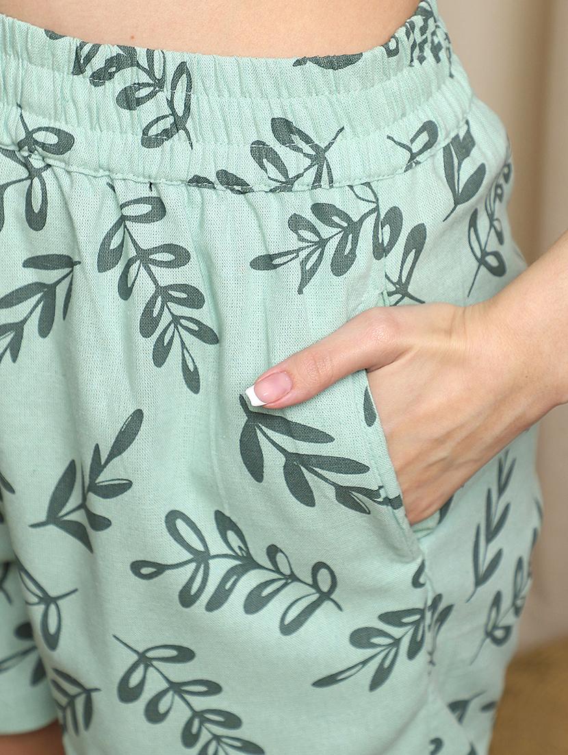 women printed mid rise loungewear short - 21944690 - Standard Image - 2