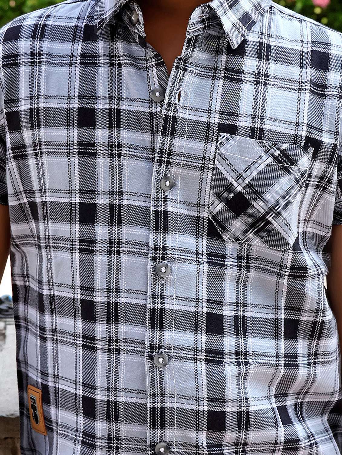 boys checkered short sleeve casual shirt - 21944714 -  Standard Image - 2