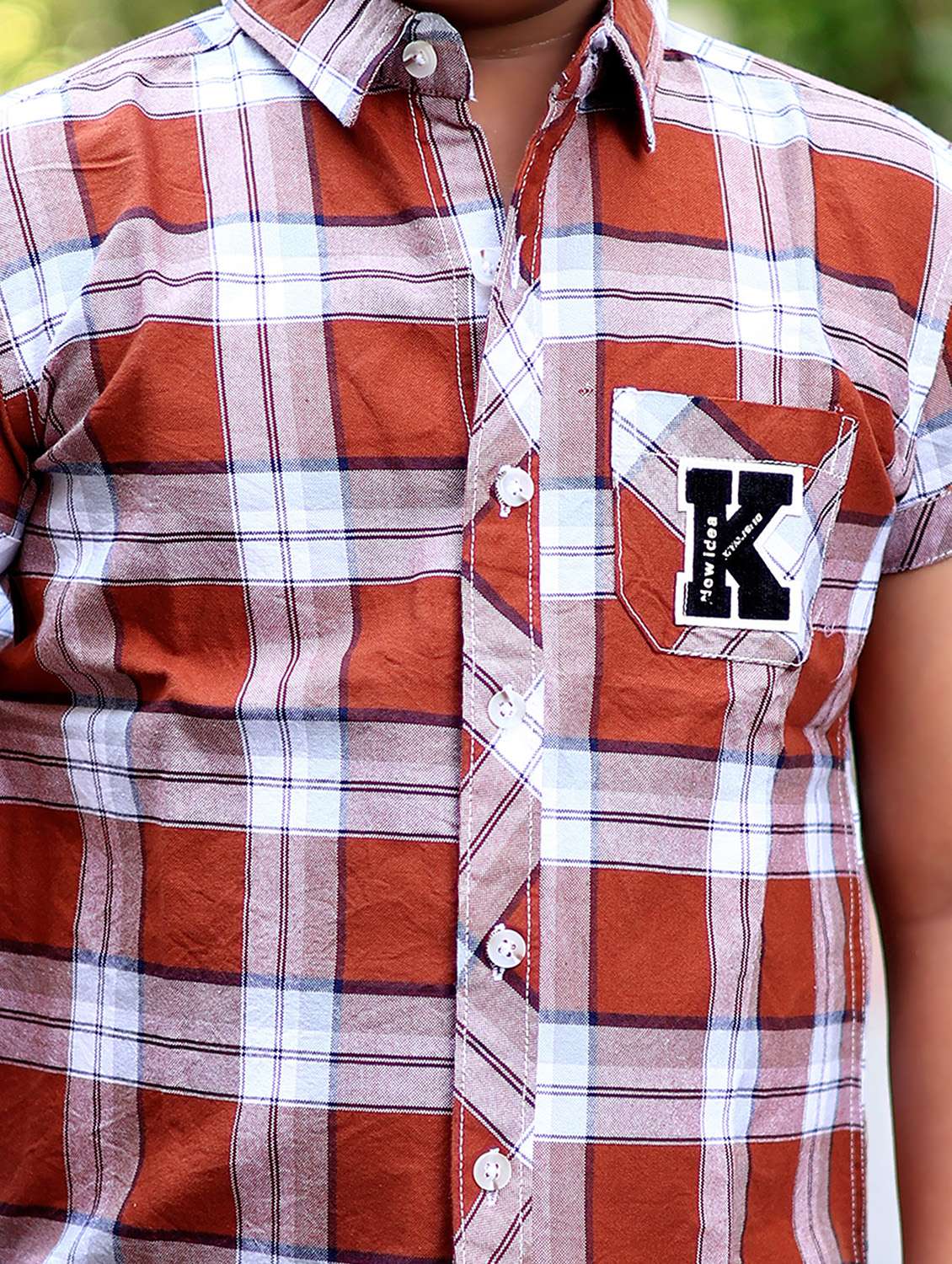boys checkered short sleeve casual shirt - 21944716 -  Standard Image - 2