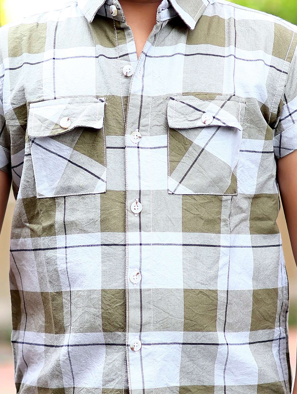 boys checkered short sleeve casual shirt - 21944726 -  Standard Image - 2