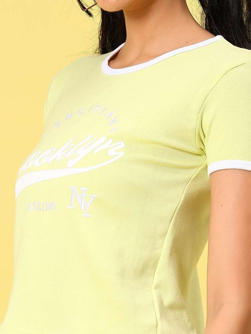 women printed short sleeve crop t-shirt - 21944848 -  Standard Image - 2
