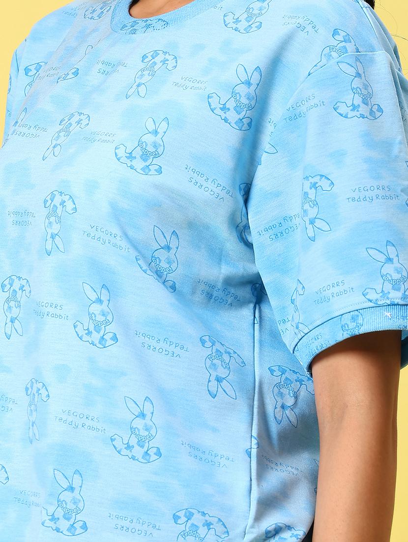 women printed short sleeve boxy t-shirt - 21944853 - Standard Image - 2