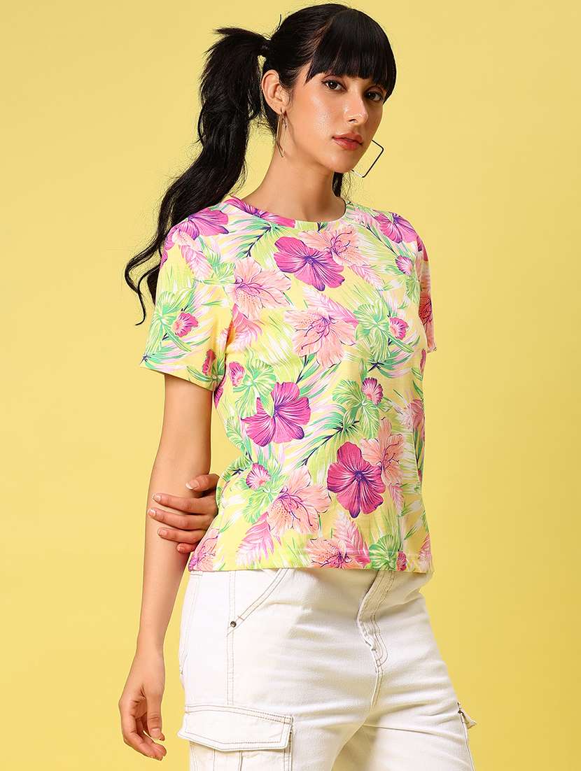 women floral print short sleeve t-shirt - 21944856 -  Standard Image - 2
