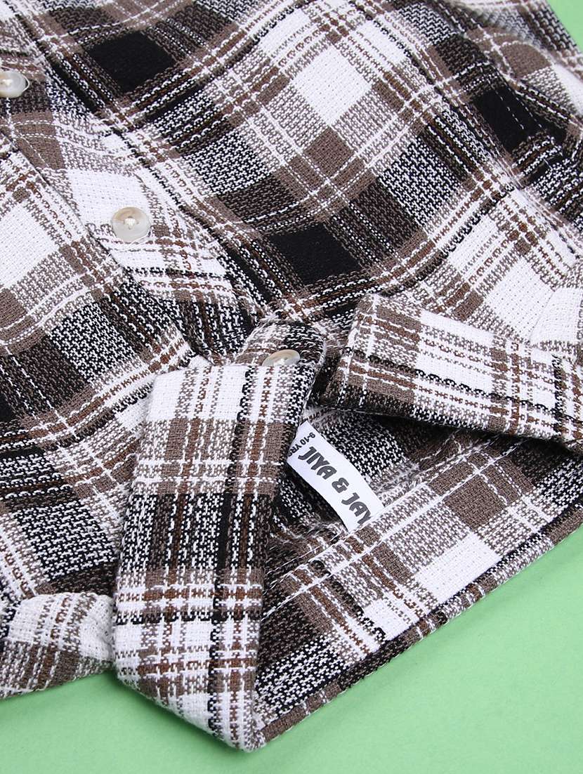 boys checkered long sleeve casual shirt - 21944930 -  Standard Image - 2