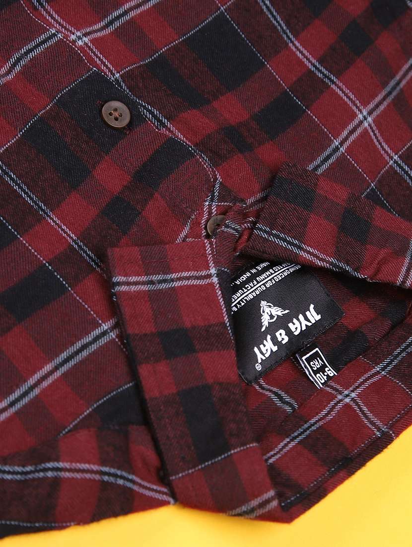 boys checkered long sleeve casual shirt - 21944935 -  Standard Image - 2