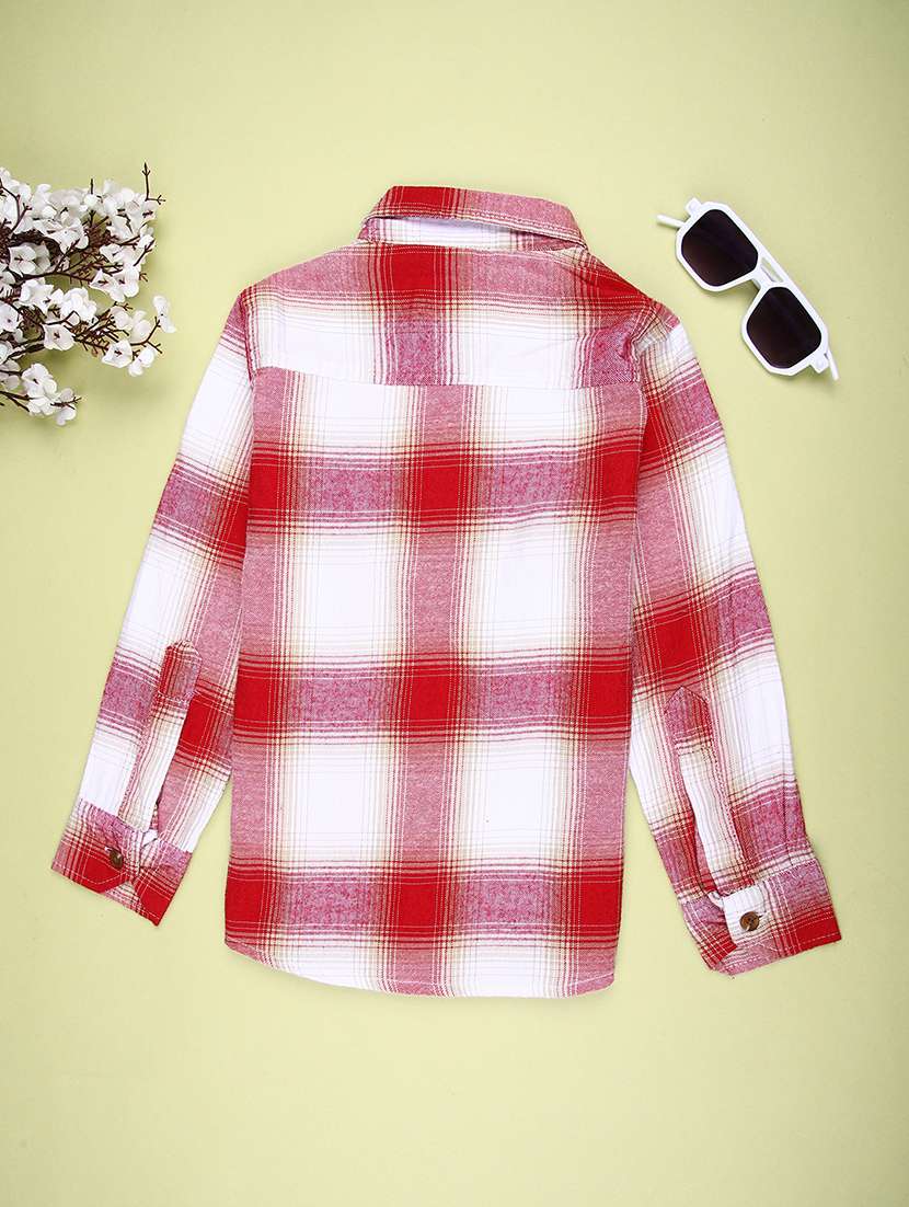 Boys Checkered Long Sleeve Casual Shirt - 21944952 -  Standard Image - 2