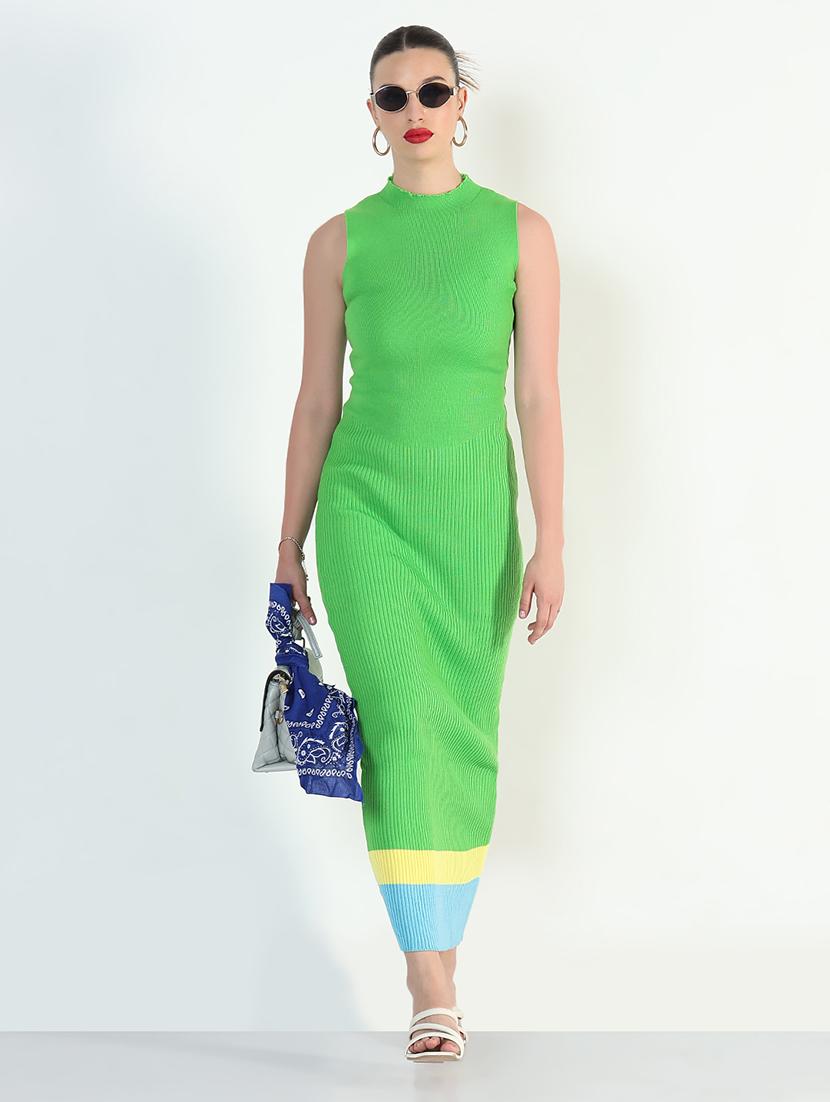 women striped sleeveless bodycon dress - 21946351 - Zoom Image - 0